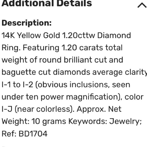 14K Yellow Gold 1.20CTTW Diamond Cocktail Ring SZ 7 - Picture 5 of 5